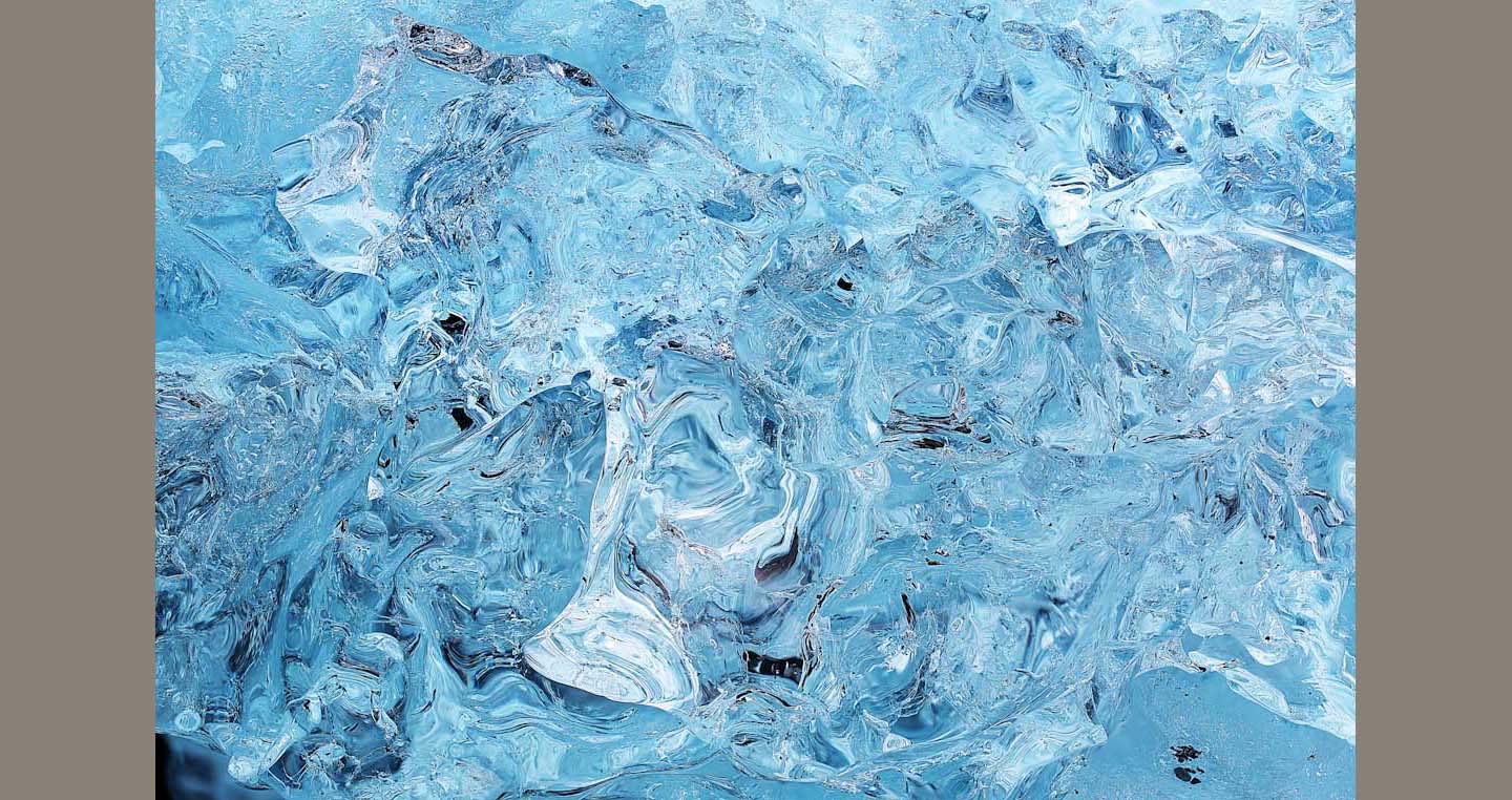 Aquamarine and white ice patterns