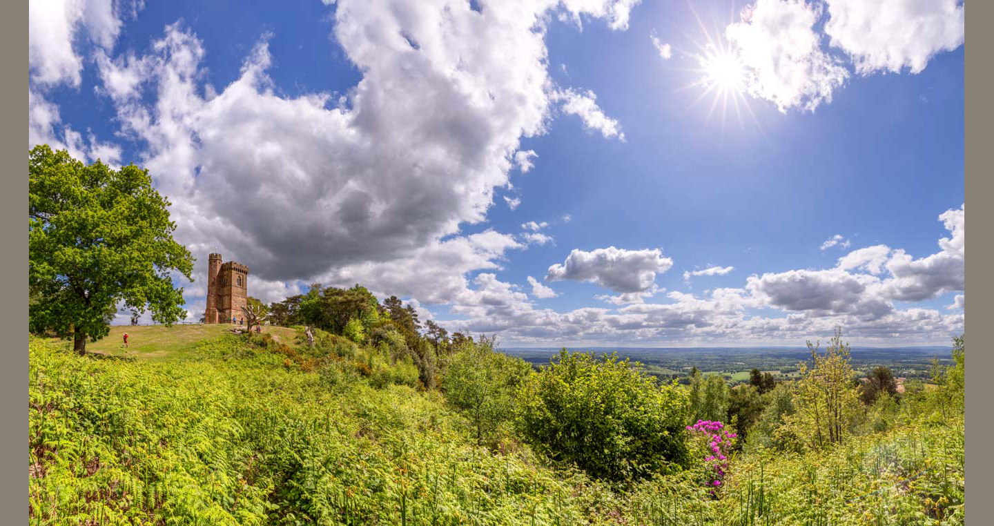 Landscape Photograph - sunshine on Leith Hill tower
